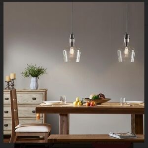 Hampton Hill Auburn Modern Glass Pendant Light Fixtures For Kitchen Island One